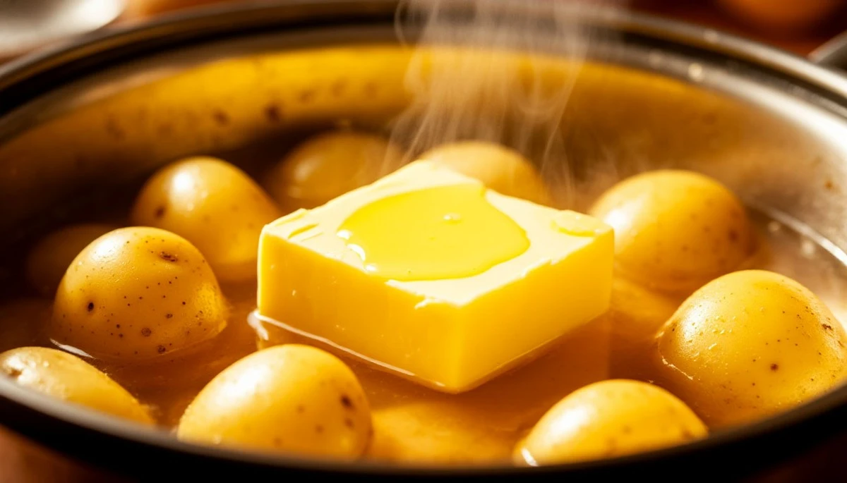 Dlaczego warto wrzucić kawałek masła do gotujących się ziemniaków