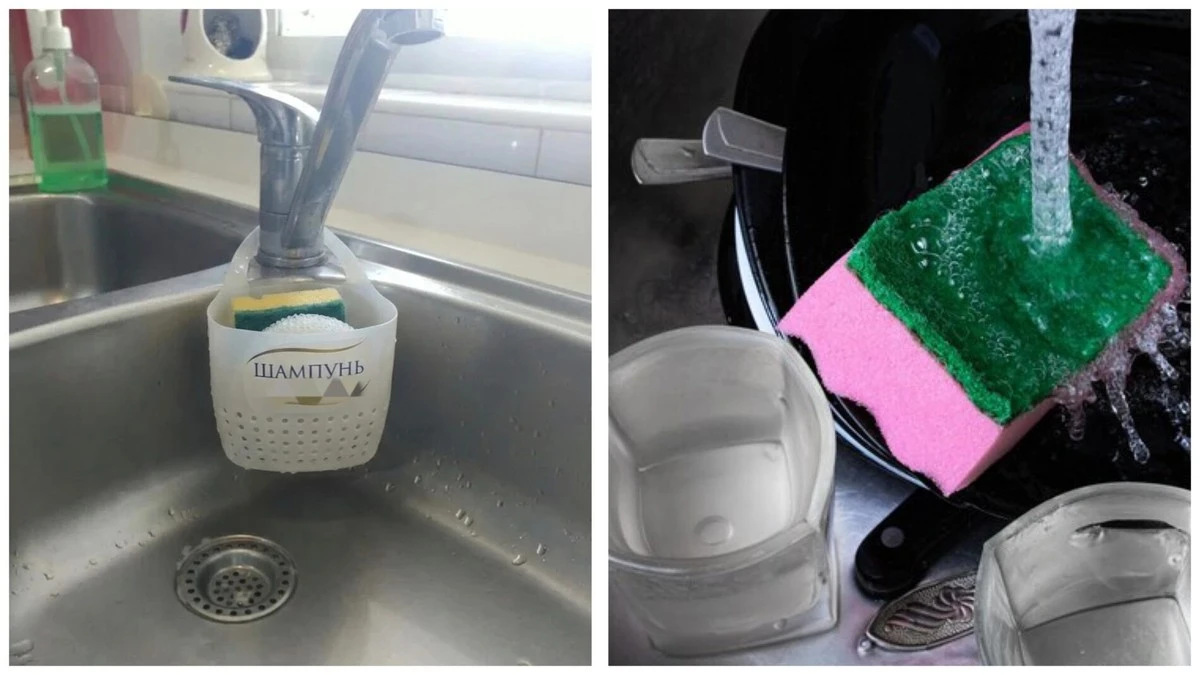 Dlaczego warto zawiesić pustą butelkę po szamponie na kranie w kuchni