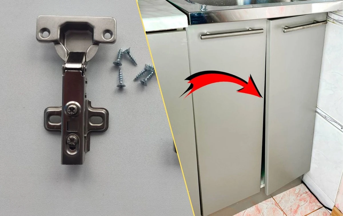 Srebrne śruby w Twojej kuchni: prosty trik na opadające drzwiczki