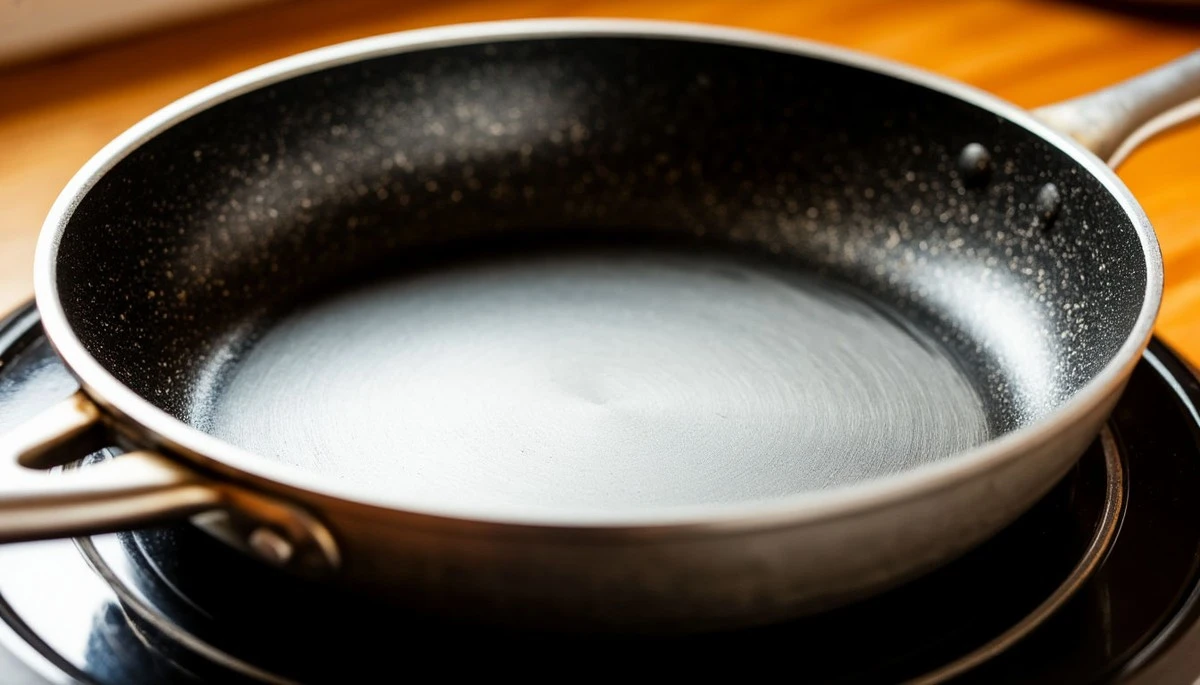 Ten biały osad na patelni zniknie: trik z sody i 1 składnika