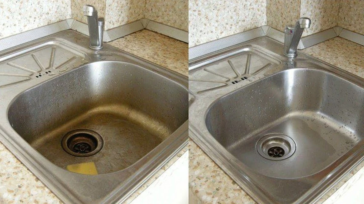 Ten tani bezbarwny płyn chroni zlew: brud spływa sam