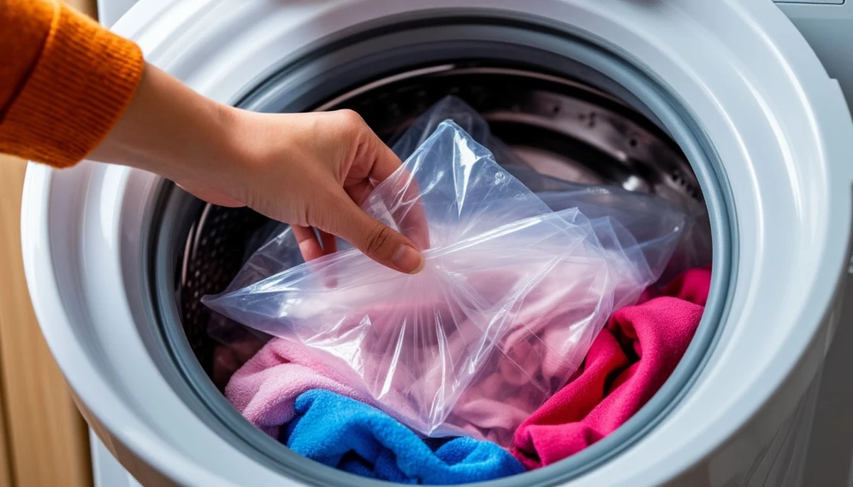 Dlaczego doświadczone gospodynie zawsze wrzucają foliową torebkę do pralki